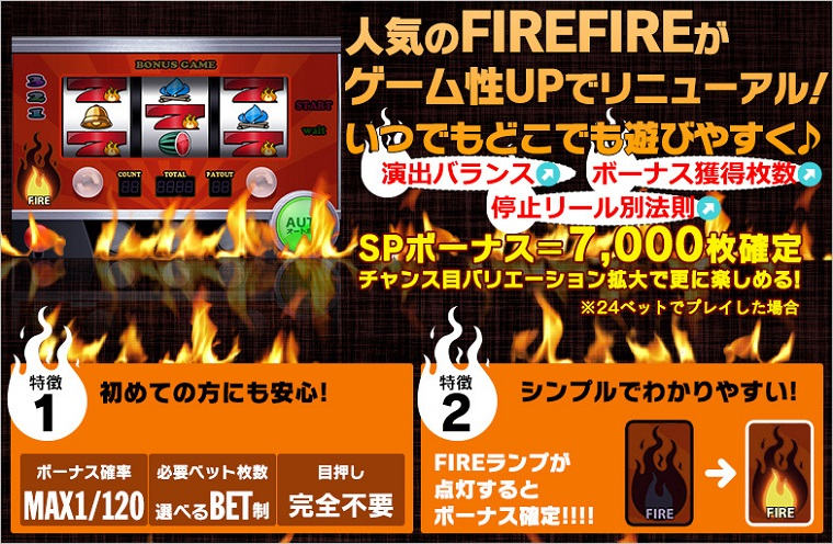 オンラインパチスロ FIRE FIRE